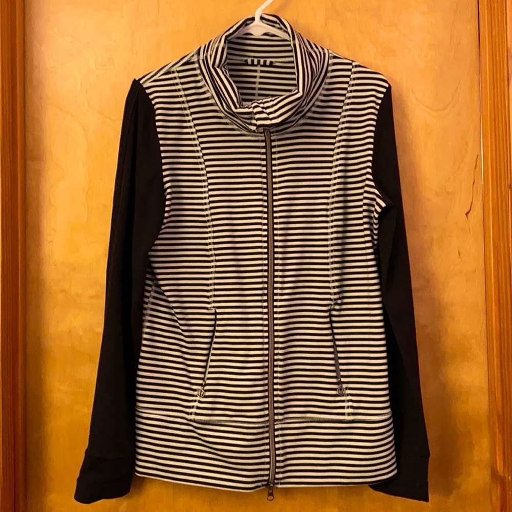 Lululemon striped zip up jacket